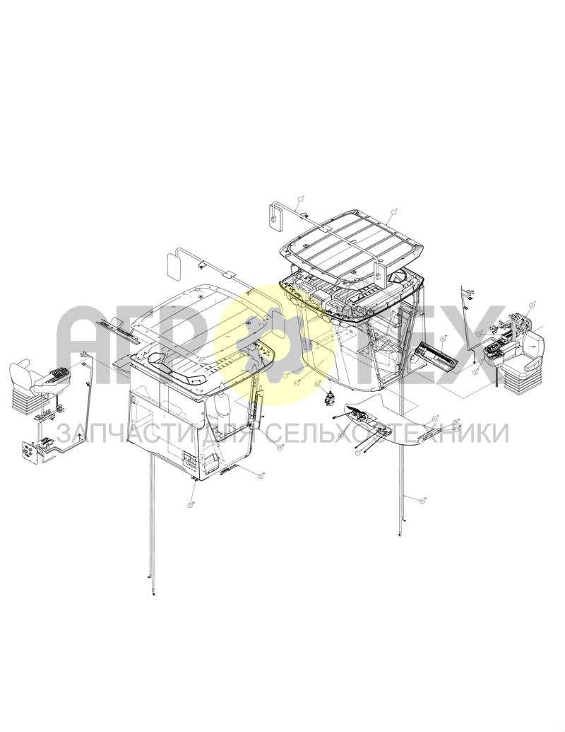 Чертеж Кабина в сборе (SX015638)